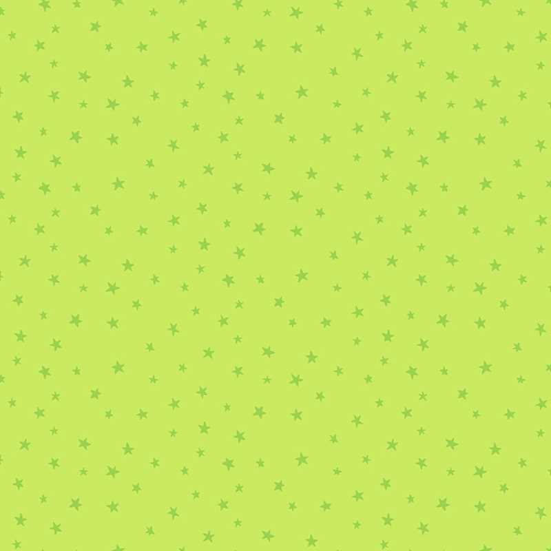Tissu Patchwork Etoile Vert, Coupon
