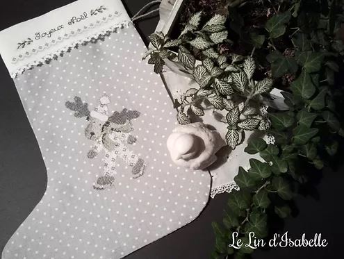 Modèle Points Comptés - Botte de Noël "Elan"