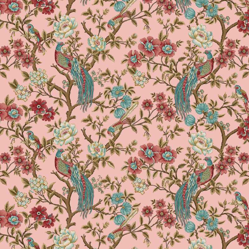 Tissu Patchwork Lille Main Bird Rose, Coupon