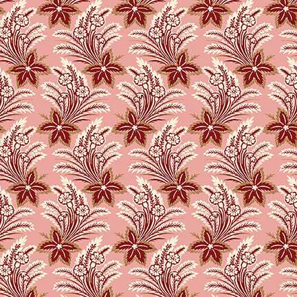 Tissu Patchwork Lille Swaying Flowers Rose