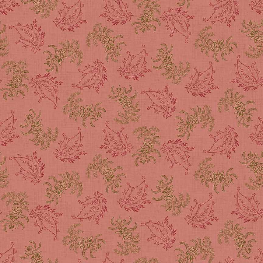Tissu Patchwork Lille Leaf Toss Rose