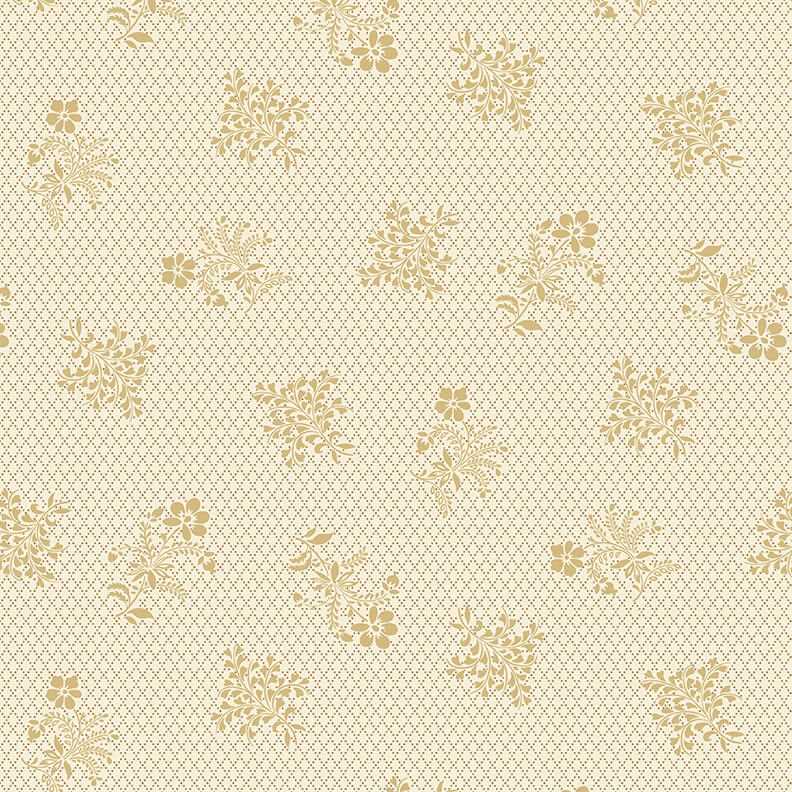 Tissu Patchwork Lille Bouquets & Diamonds Crème, Coupon