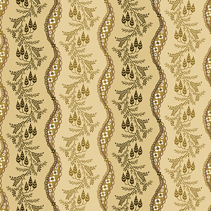 Tissu Patchwork Lille Serpentine Ribbons Caramel, Coupon