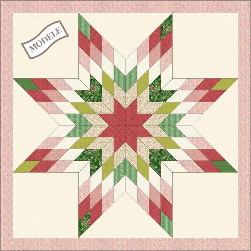 Modèle de Patchwork Etoile de Noël