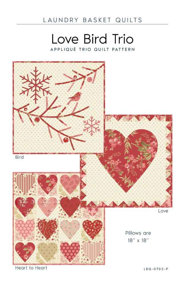 Modèle Patchwork Love Bird trio Edyta Sitar