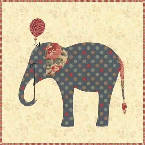 Modèle Patchwork Coussin Elephant Edyta Sitar