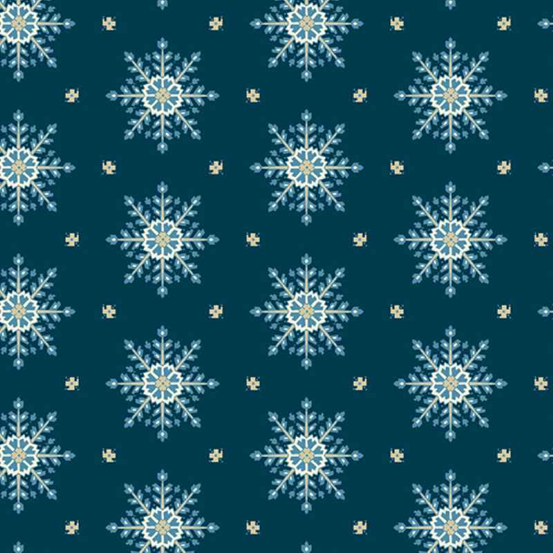 Tissu Patchwork Blue Escape Crystal Uniform