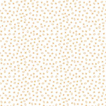 Tissu Patchwork Pieces of Time Tic Tac Toe Cream Tangerine