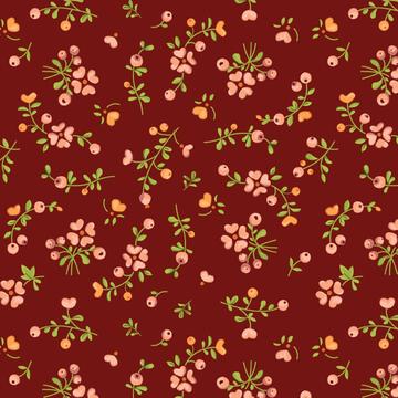 Tissu Patchwork Pieces of Time Growing Love Cranberry