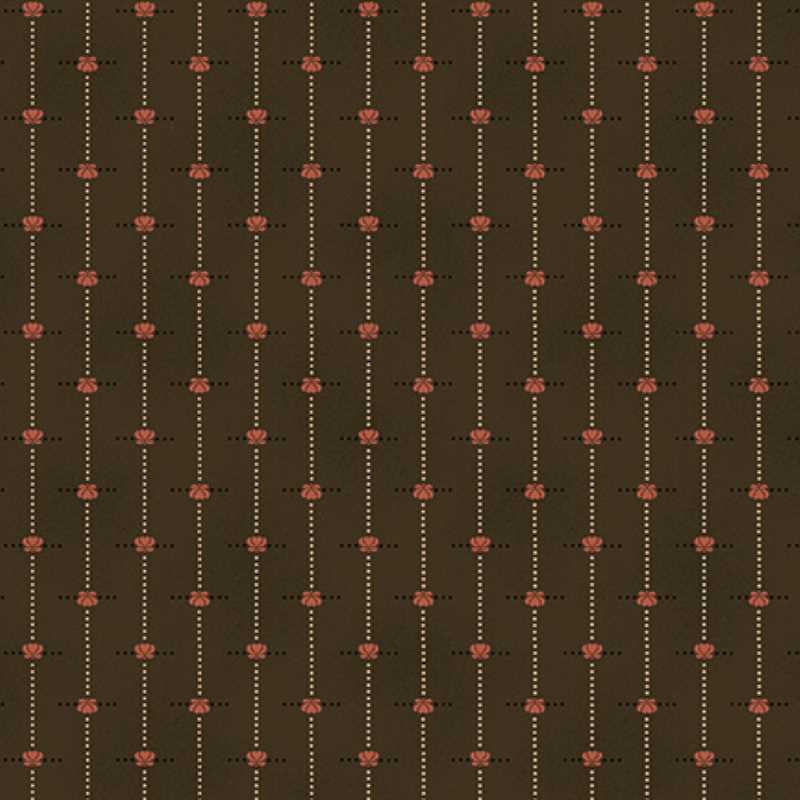 Tissu Patchwork Chocolate Covered Cherries Striped Heart Blossoms