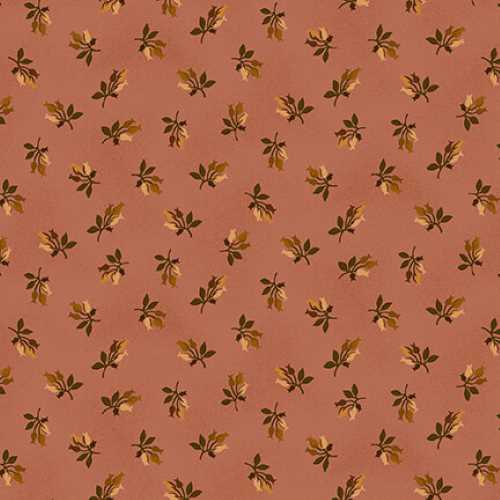 Tissu Patchwork Chocolate Covered Cherries Pink Sprigged Blooms, Coupon
