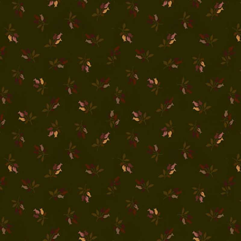 Tissu Patchwork Chocolate Covered Cherries Chocolate Sprigged Blooms, Coupon