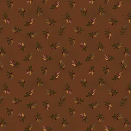 Tissu Patchwork Chocolate Covered Cherries Chestnut Sprigged Blooms, Coupon