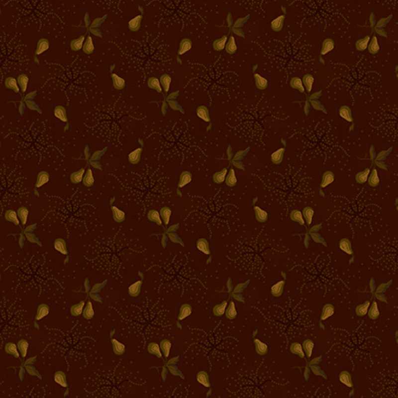 Tissu Patchwork Chocolate Covered Cherries Black Cherry Pear Orchard