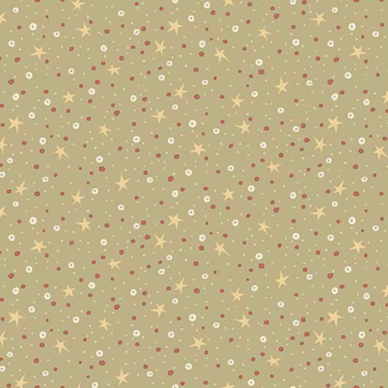 Tissu Patchwork O Christmas Tree Stars Sage, Coupon