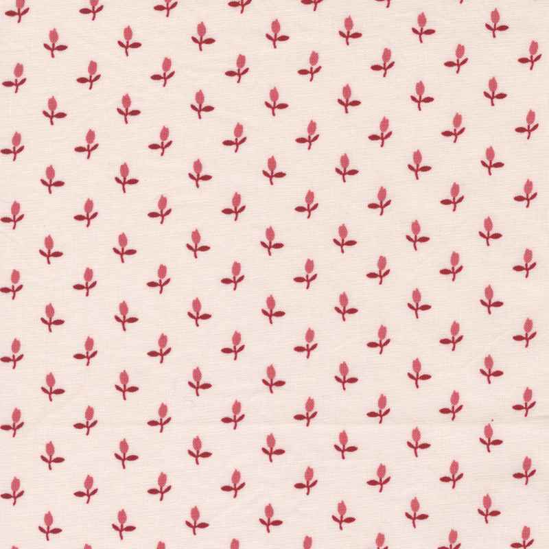 Tissu Patchwork The Flower Farm Tulipes Rose Clair
