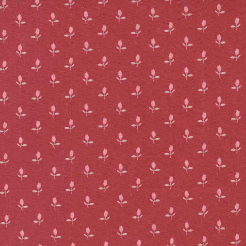 Tissu Patchwork The Flower Farm Tulipes Rouge, Coupon