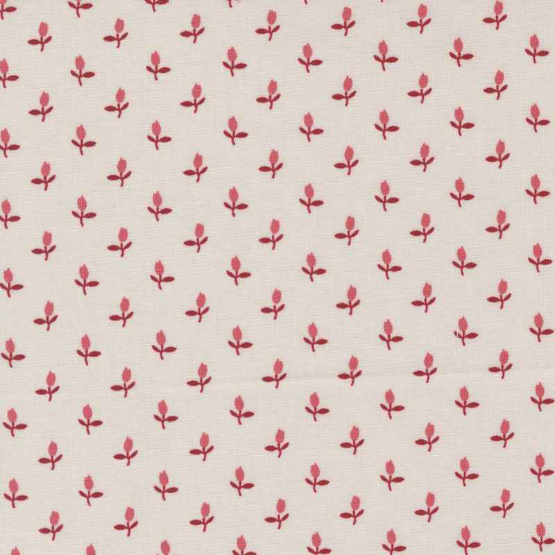 Tissu Patchwork The Flower Farm Tulipes Beige