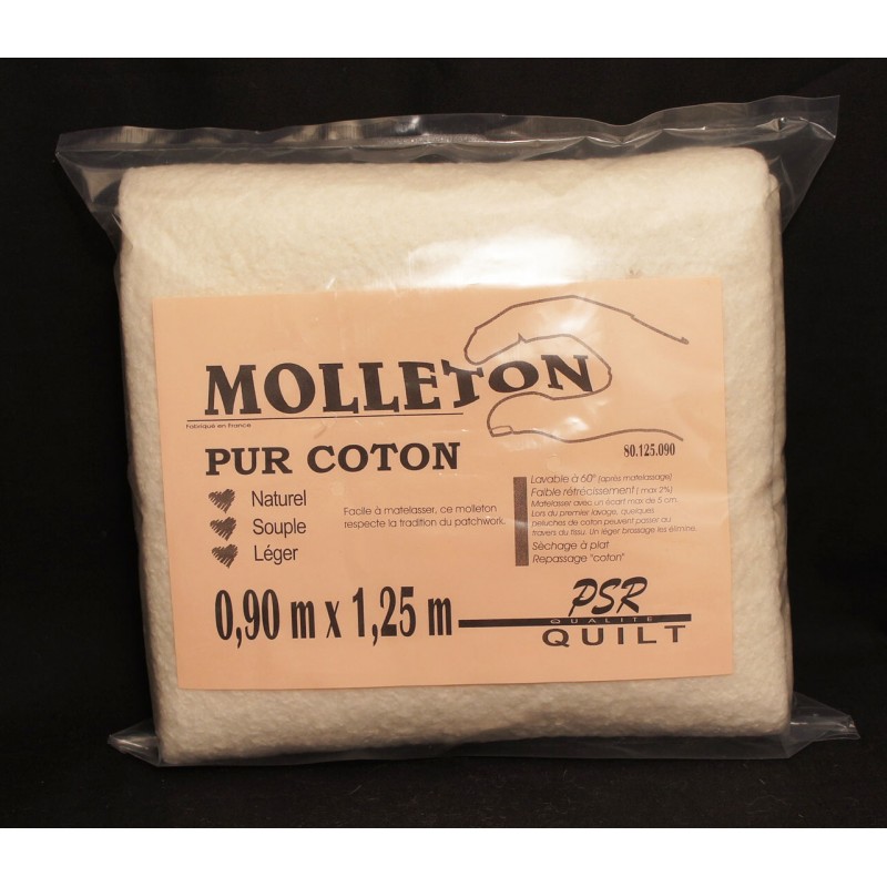 Molleton Coton sur Intissé, 0,90 m x 1,25 m