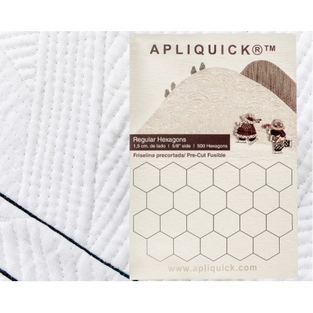 Hexagones prédécoupés Apliquick, 1.5cm de coté