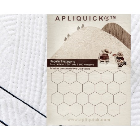 Hexagones prédécoupés Apliquick, 2 cm de coté