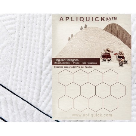 Hexagones prédécoupés Apliquick, 2.5 cm de coté