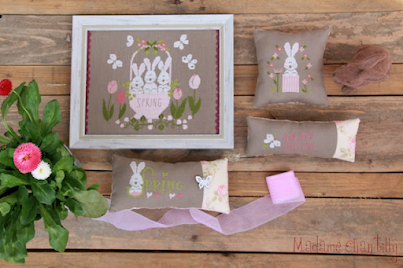 Modèle Points Comptés - Basket of Bunnies