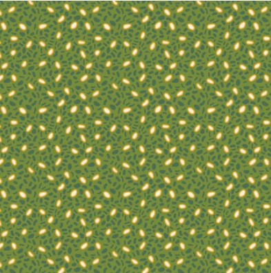 Tissu Patchwork Forward to the Past &quot;Corn &amp; Beans&quot; Forest Green