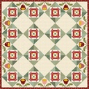 Modèle de Patchwork "Flower Garden - Quilt & Chemin de Table" EQP