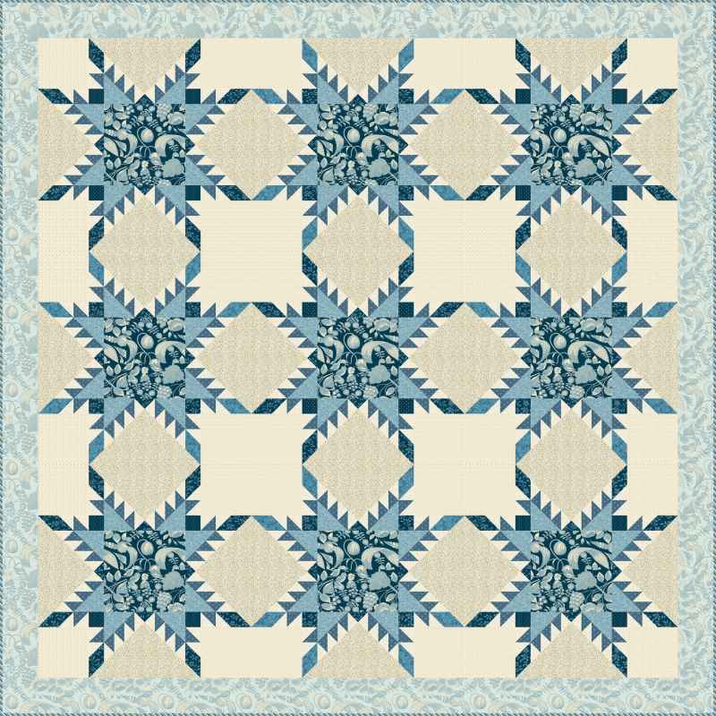 Modèle Patchwork Etoile Plumetée Edyta Sitar