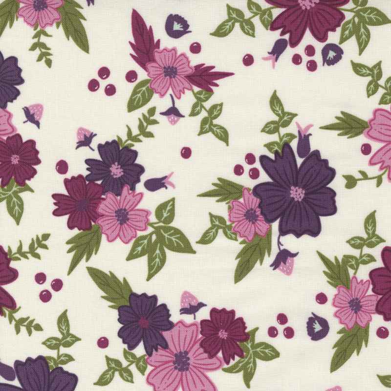 Tissu Patchwork Wild Meadow Wild Berry Blossom Porcelaine, Coupon