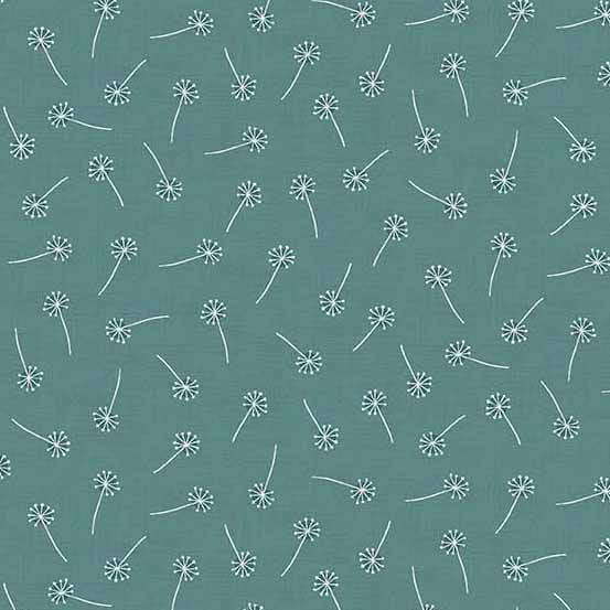 Tissu Patchwork Woodland _ Seedheads, Turquoise