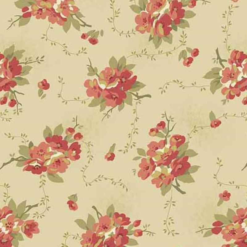 Tissu Patchwork Primrose Dahlia Vintage, Coupon