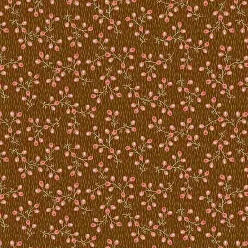 Tissu Patchwork Primrose Blueberry Bush Cocoa