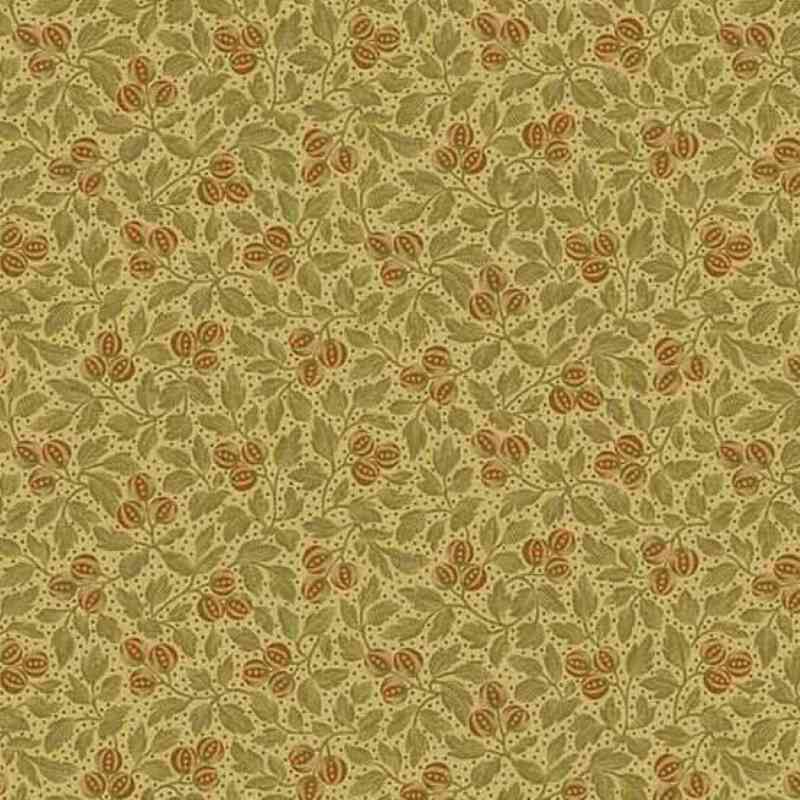 Tissu Patchwork Primrose Botanical Beauty Moss, Coupon