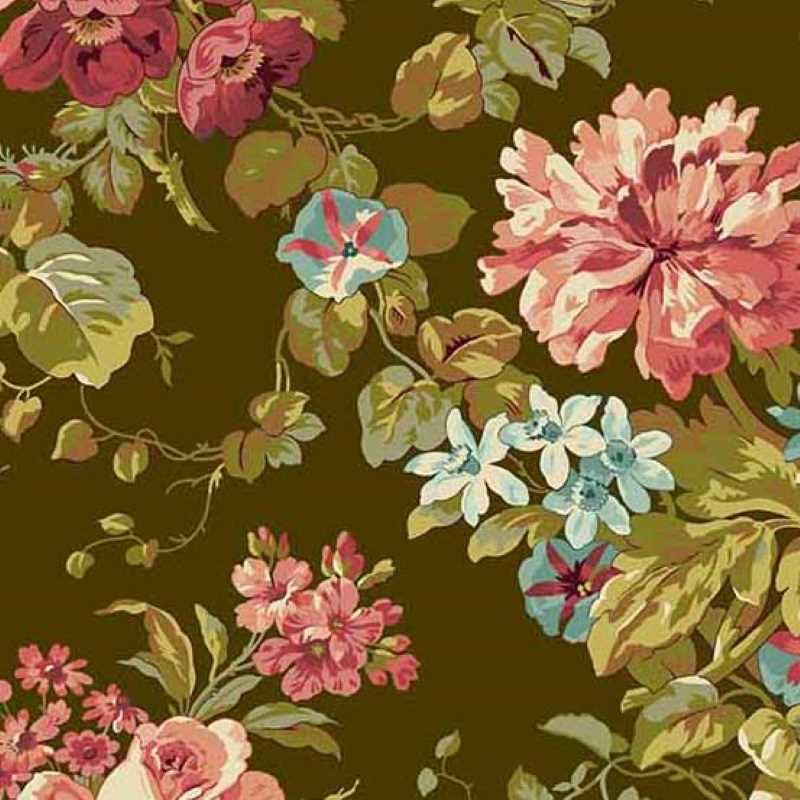 Tissu Patchwork Primrose Rose Garden Moss, Coupon