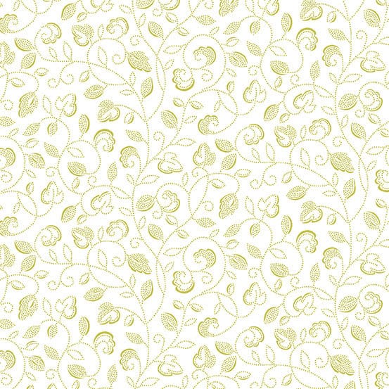Tissu Patchwork Monsoon _ Green Dotty Scroll, Coupon