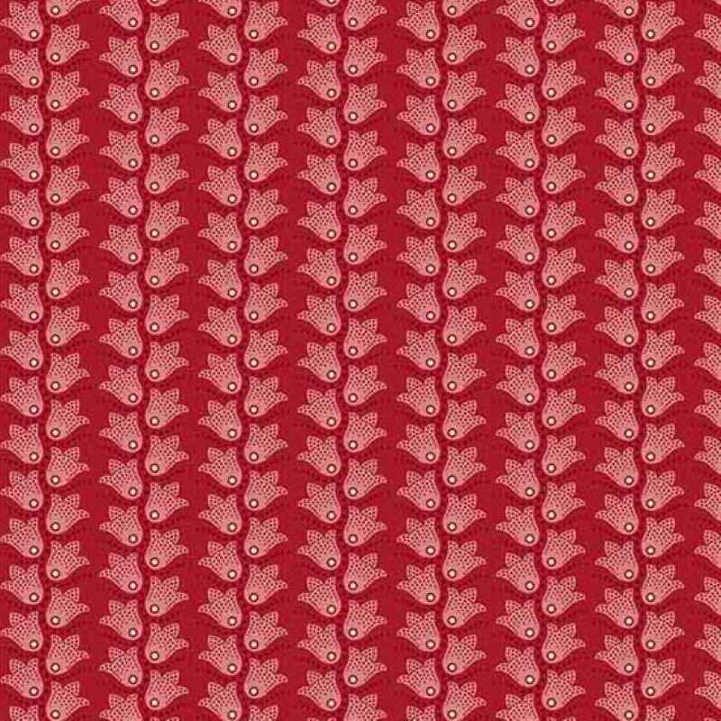 Tissu Patchwork Gingerlily Treillis Garnet