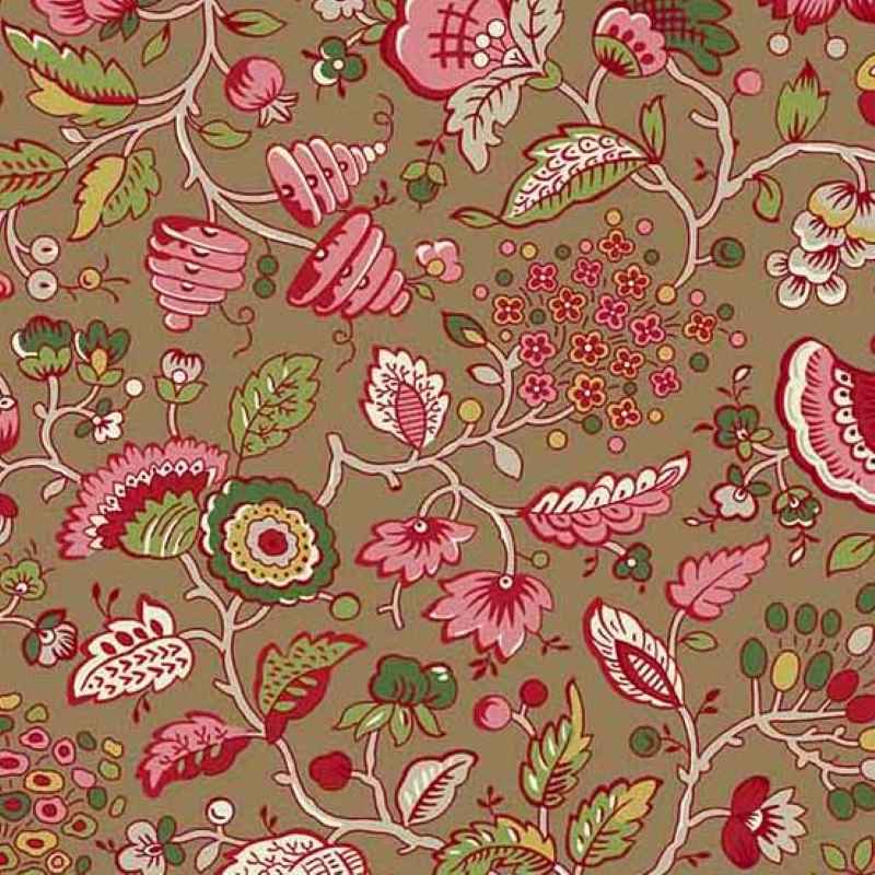 Tissu Patchwork Gingerlily Flora Cocoa