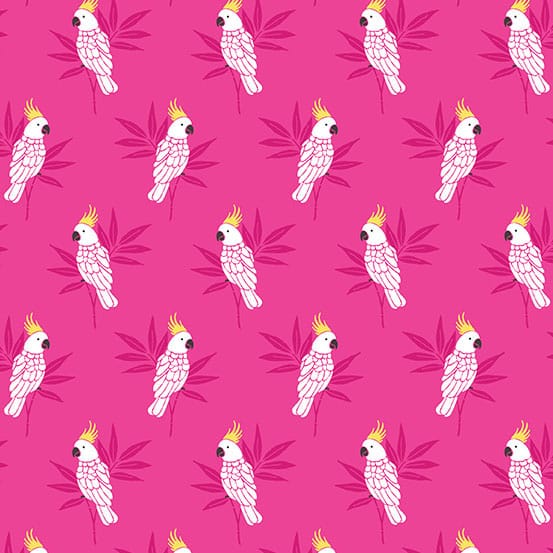 Tissu Patchwork Monsoon _ Pink Cockatoo, Coupon