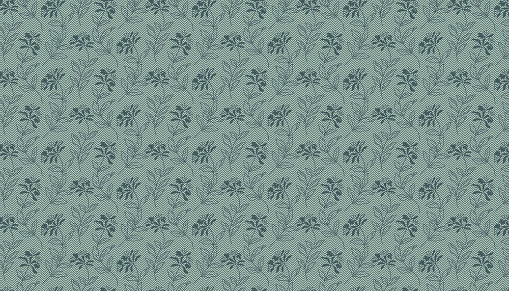 Tissu Patchwork Bed of Roses, Sage Teal, Coupon