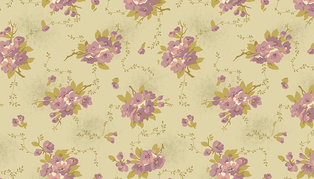 Tissu Patchwork Bed of Roses, Dahlia Greige