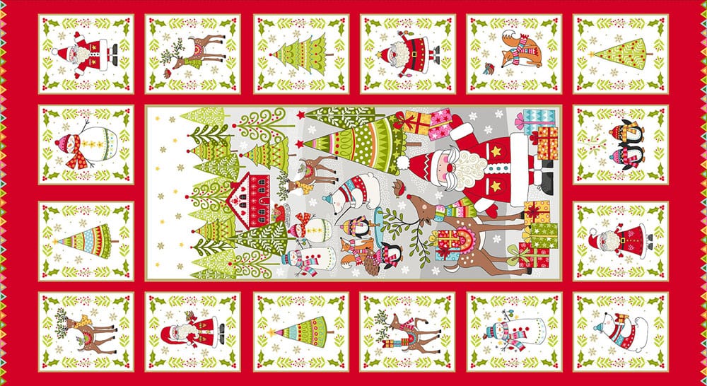 Tissu Patchwork Festive - Panneau Quilt