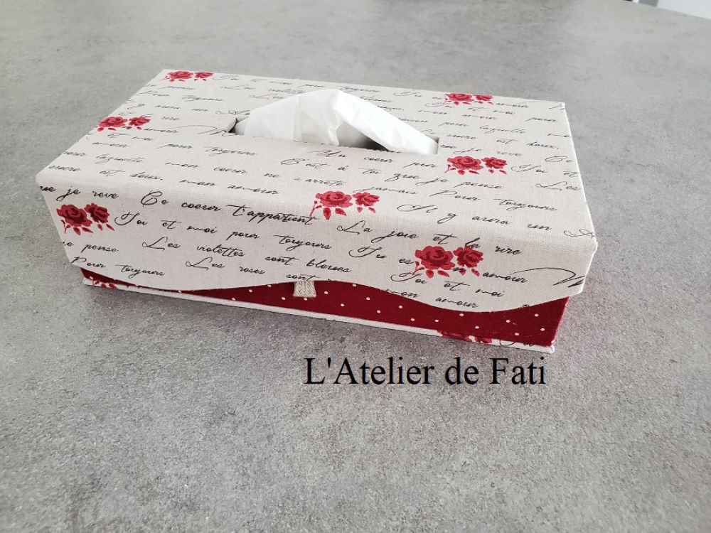 Tuto Cartonnage - Boîte à mouchoir Manon