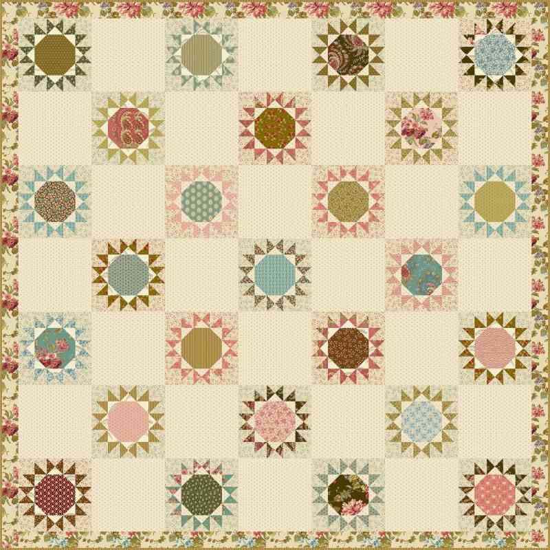 Modèle Patchwork Shimmering Now &quot;Primrose&quot; de Edyta Sitar