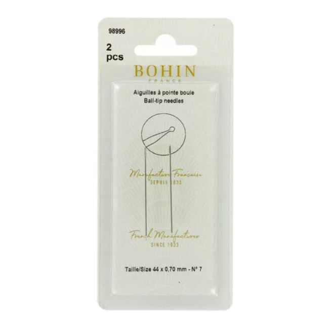 Aiguilles à pointe boule, n°7 - Taille 44 x 0,70 mm
