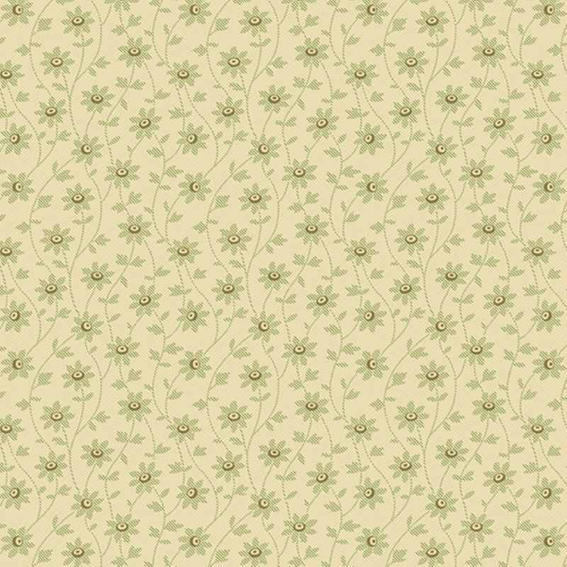 Tissu Patchwork Green Thumbs Slash Vine Hydrangea