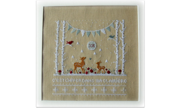 Modèle Points Comptés - C'est l'hiver dans ma clairière