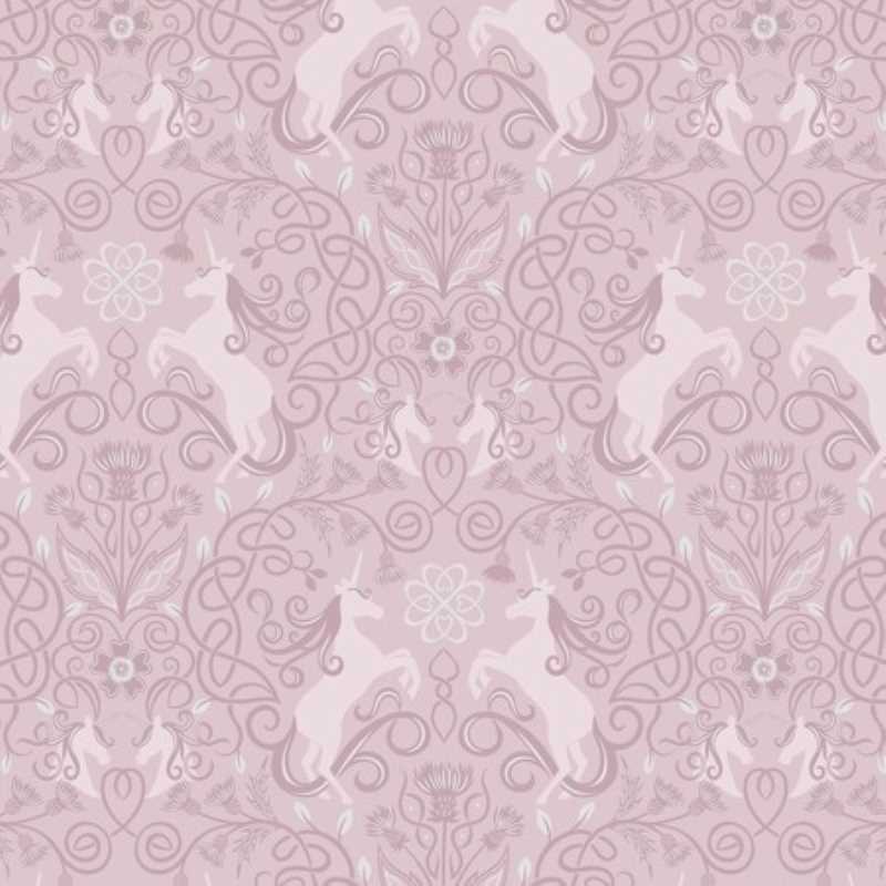 Tissu Patchwork Celtic Faeries - Unicorn on soft heather, Coupon