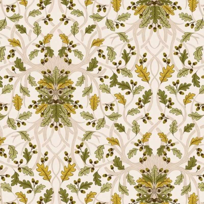 Tissu Patchwork Celtic Faeries - Tree man on cream